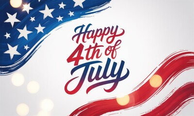 Patriotic fourth of july flag design festive background illustration