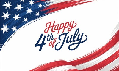 Patriotic american flag design 4th of july celebration graphic