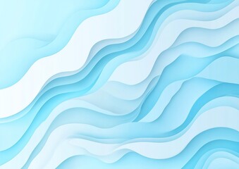 Fototapeta premium Abstract Blue and White Layered Wave Design