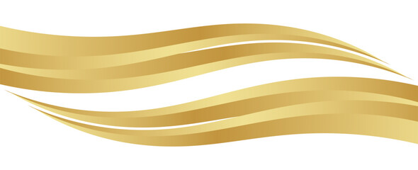 gold wave curve, golden wave corner shape for element, stripes ribbon golden graphic, striped gold. vectors eps 10