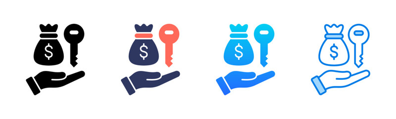 Business Opportunity icon sheet multiple style collection