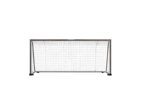 Soccer goal net isolated on black background studio shot, Isolated On Transparent Background