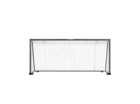 Soccer goal net isolated on black background studio shot, Isolated On Transparent Background