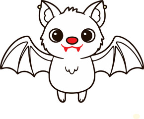 Fototapeta premium illustration of a cartoon bat generative ia