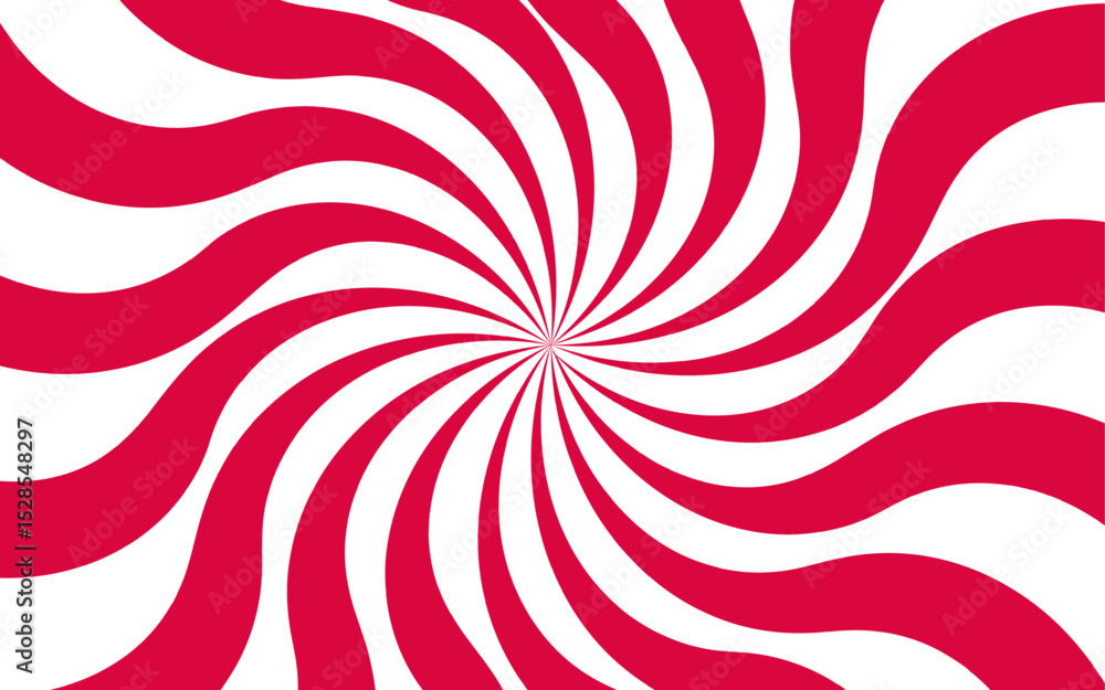 Poster abstract vivid spiral pattern featuring alternating orange and white wavy radial lines. dynamic, hyp