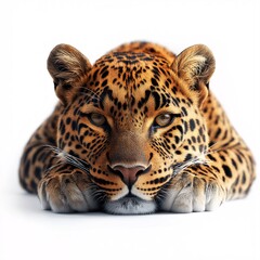 Obraz premium Leopard Wildlife Close-Up. Majestic Feline with Spots and Predatory Instincts in Its Natural Habitat