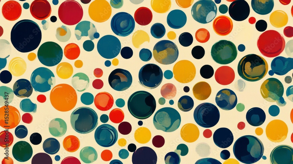 Poster abstract colorful circles pattern background.
