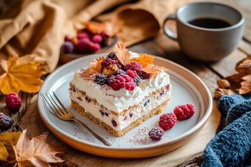 Autumnal dessert slice