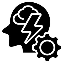 Brainstorm glyph icon