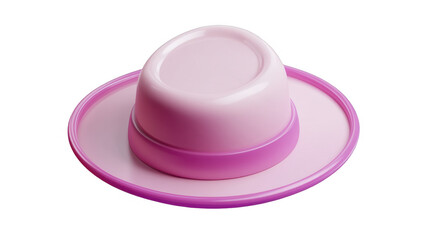 Pink sun hat with a brim on a transparent background, PNG image, PNG file.