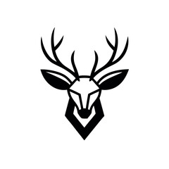 Minimal Deer Antlers Logo – Elegant Line Style Vector