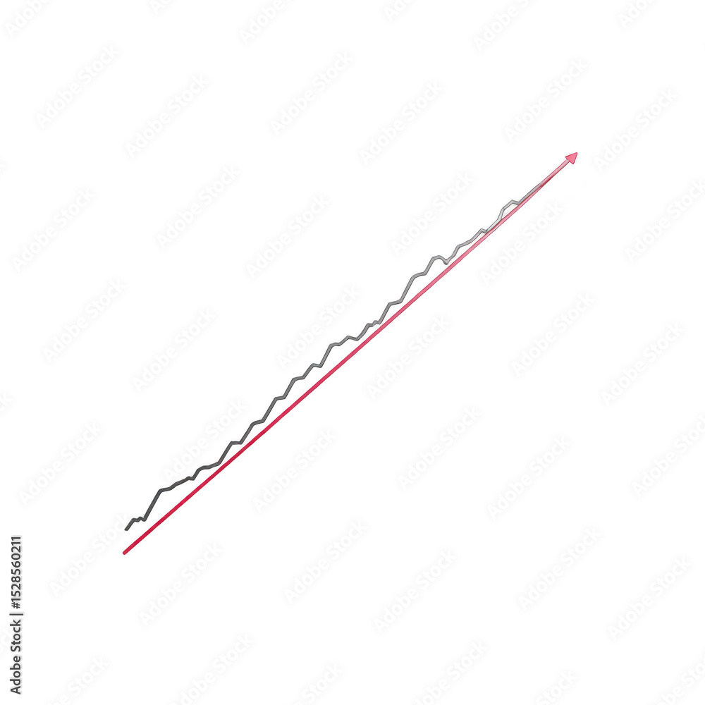 Poster red and black line graph with jagged trend line represents data analysis or financial growth. graph 