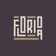 Obraz premium Retro Florida Typography Design