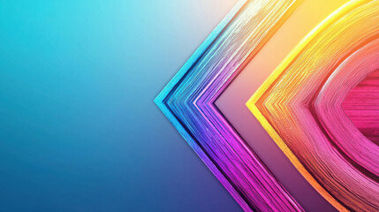 Abstract geometric lines in vibrant colors creating dynamic visual effects against a smooth gradient background for modern design projects