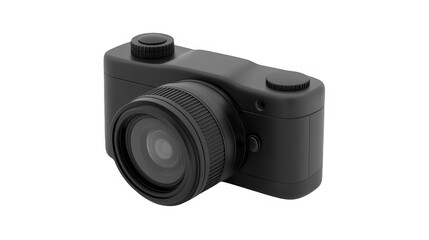 Fototapeta premium Isolated point and shoot camera on a transparent background, PNG image, PNG file.