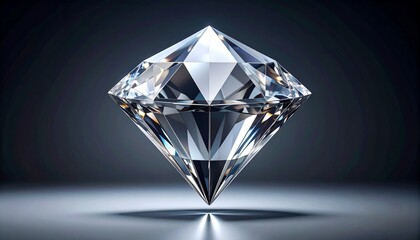Diamond on black background 1つの宝石が浮いているビジュアル