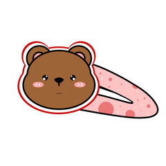 Bear hair hairpin