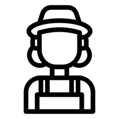 woman farmer vector icon