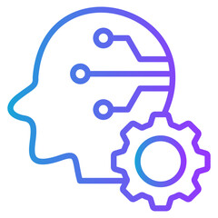 Artificial Intelligence gradient color icon