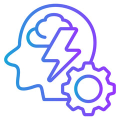 Brainstorm gradient color icon