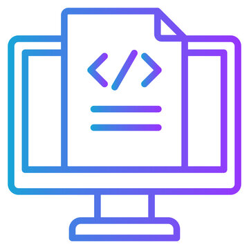 Source Code gradient color icon
