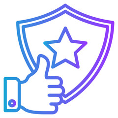 Reliable gradient color icon