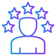 Reputation gradient color icon