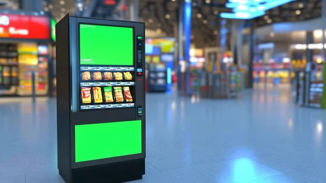 Modern vending machine in a store
