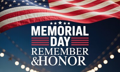 American flag memorial day background remember and honor