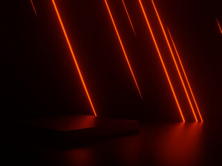 Black background with red stripped lights