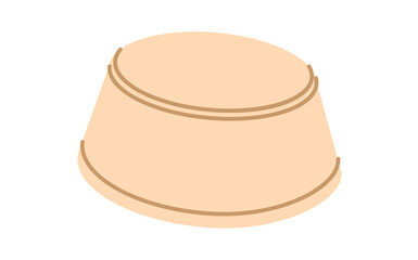 Pillbox shape Hat. Head Fashion accessory cap clothing technical illustration. Vector headgear for Men, women, unisex style, flat template CAD mockup sketch outline isolated