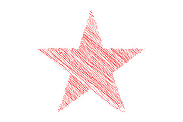 Obraz premium Red star on white background 