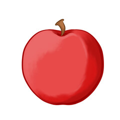 red Apple – digital illustration of a fresh fruit