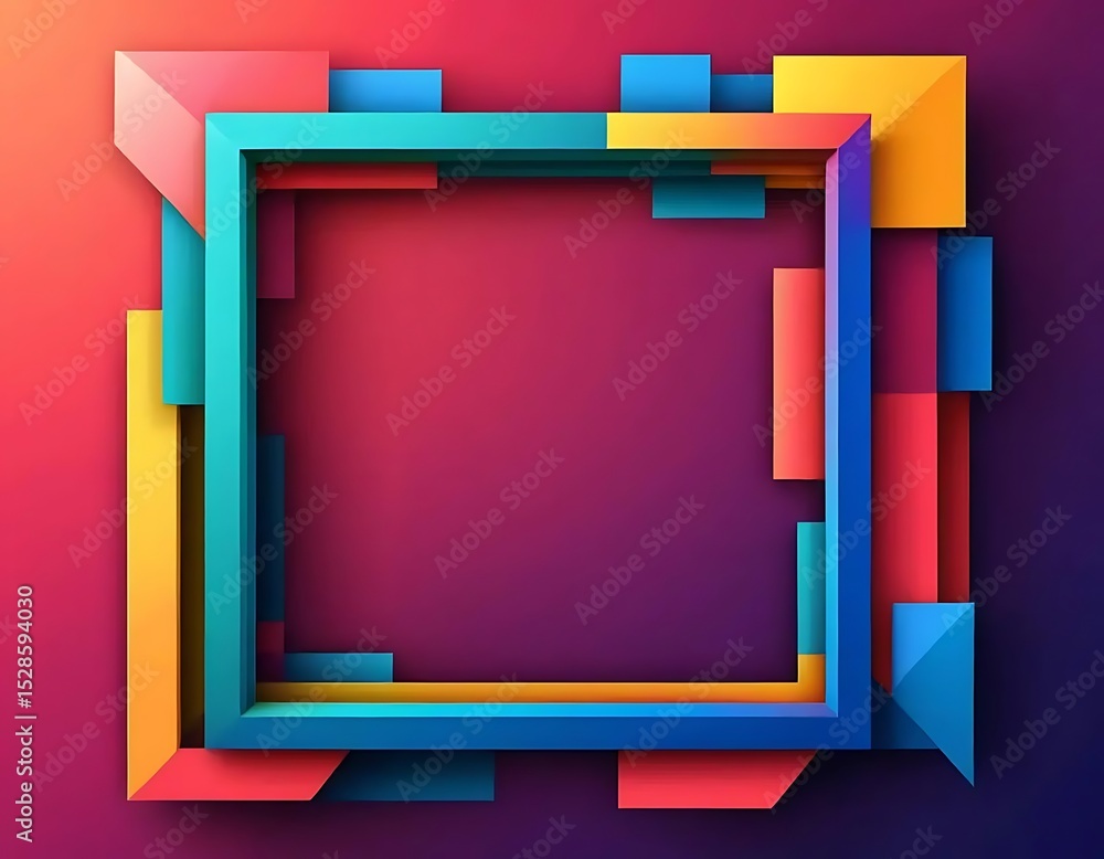 Aufkleber modern abstract colorful frame background for creative design projects