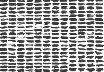 Dark brush strokes pattern isolated on transparent background