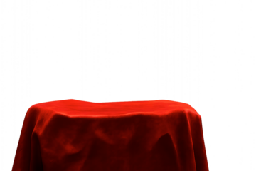 Podio de elemento tapado por tela