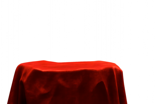 Podio de elemento tapado por tela