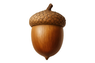 Perfect acorn embodying the essence of autumn, symbolizing growth and potential on a transparent background