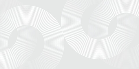 white rectangle White abstract background. Modern circle lines pattern. Futuristic concept. Minimal geometric modern abstract vector