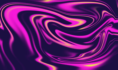 Vibrant Liquid Abstract Background in Neon Pink and Dark Purple