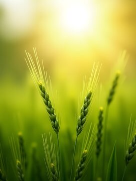 Wheat grass in the sun