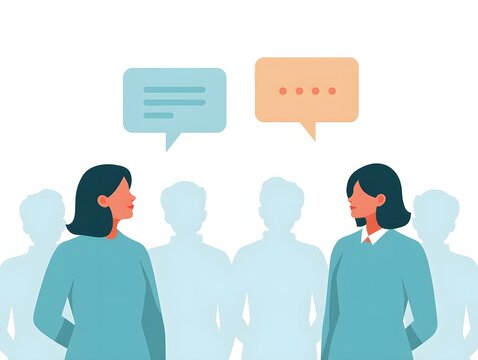 Communication between people icon, business collaboration and teamwork
