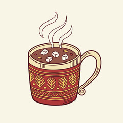 Holiday Hot Cocoa Mug with Marshmallows 