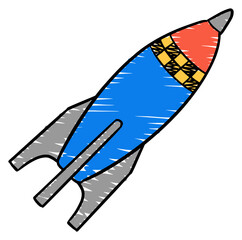Rocket toy Icon Doodle
