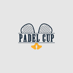 Padel Logo Silhouette Vector Stock