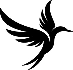 vector illustration of flying bird symbol logo icon for company mascot growing high