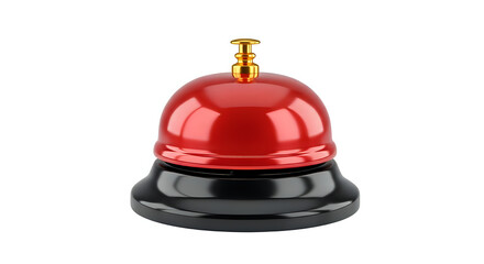 Red Service Bell Reception Desk Hotel Business Customer Support Assistance