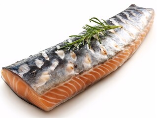Fresh Raw Salmon Slices - Gourmet Rustic Cuisine for Healthy Cooking and Organic Seafood Diet