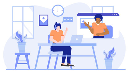 Three people presenting a bar chart, suitable for business presentations, teamwork concepts, data analysis, financial reports, and educational materials.