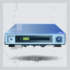 ブルーレイレコーダーのアニメ風ベクター素材